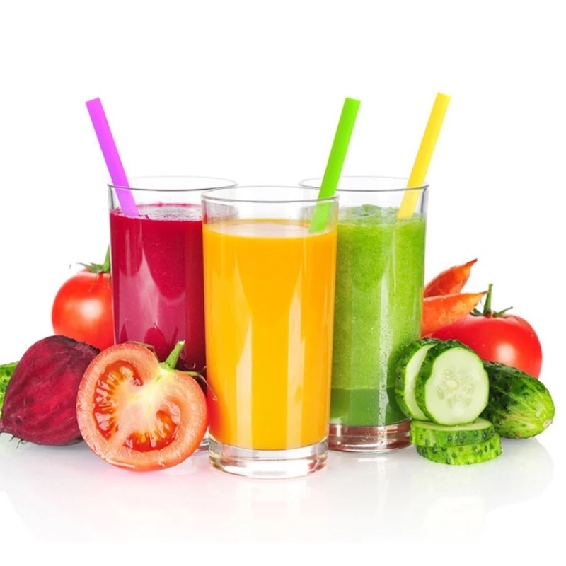 Set 6/8 Ống Hút Silicone Nhiều Màu Kèm Cọ Vệ Sinh Tiện Lợi