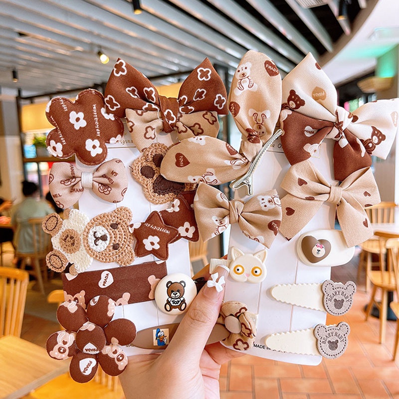 Set kẹp tóc hình nơ xinh xắn cho bé gái