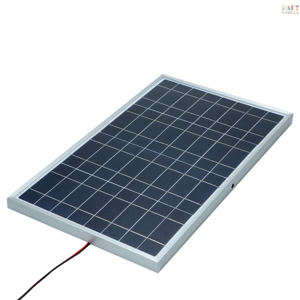 Tấm Pin Năng Lượng Mặt Trời 30W D C 12V/18V Chống Nước Kèm Kẹp Cá Sấu/ IP65