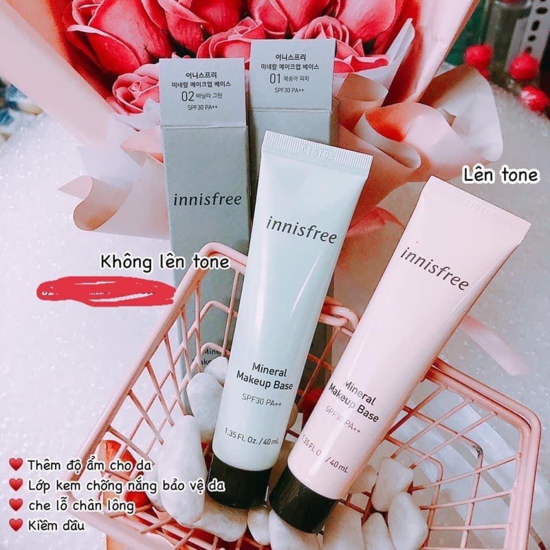 Kem lót kiềm dầu chỉnh tông da Innisfree Mineral Makeup Base Spf 30 PA+++ | BigBuy360 - bigbuy360.vn