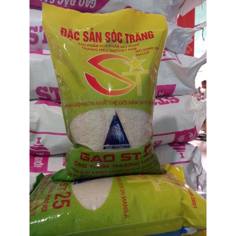 BÁN SỈ GẠO ST25 - GẠO NGON NHẤT THẾ GIỚI ( túi 5kg)