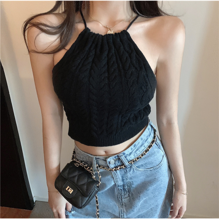 COZOK Áo hai dây dệt kim thời trang cho nữ