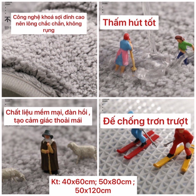 Thảm chùi chân, thảm lau chân lông len siêu thấm