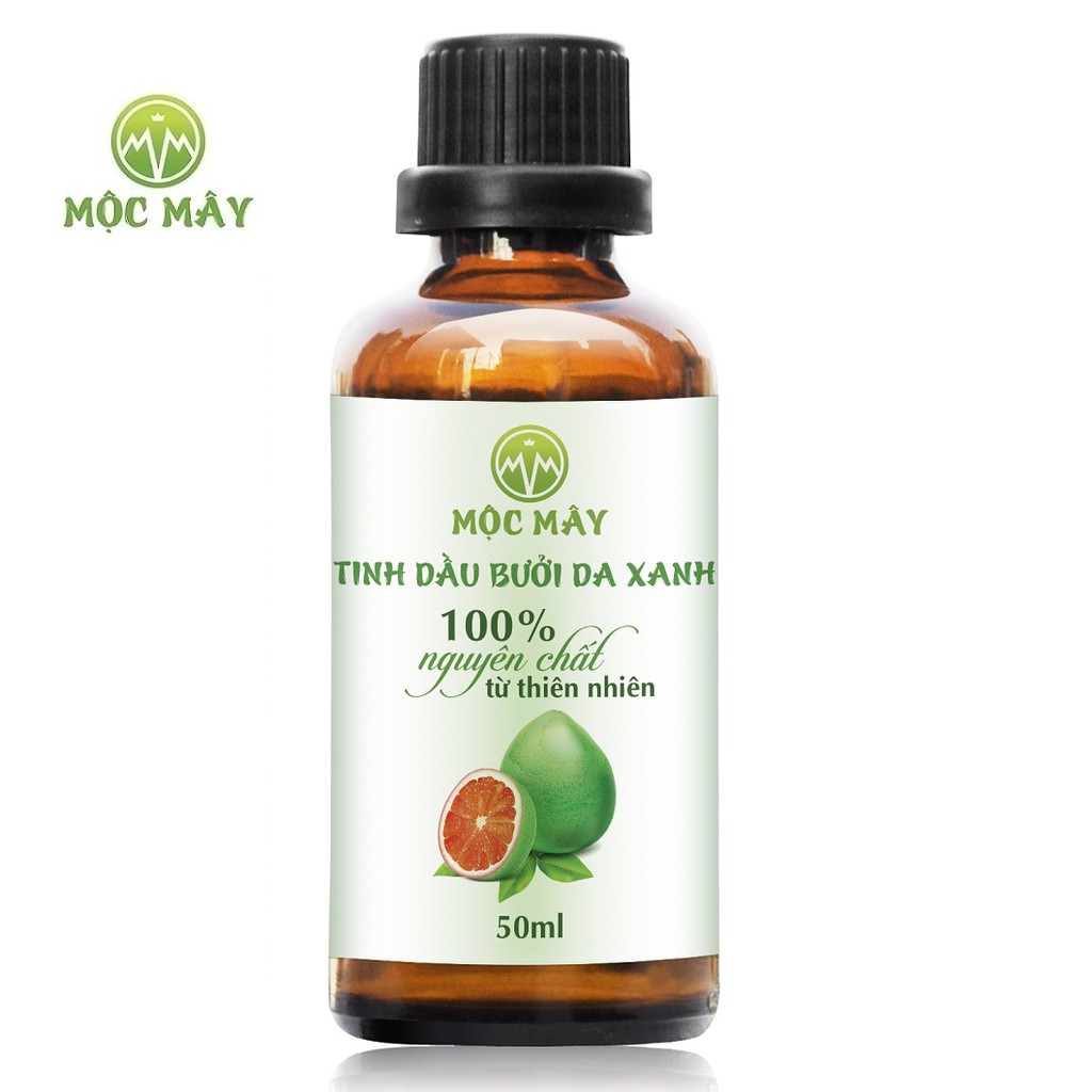 Tinh dầu bưởi da xanh 50ml Mộc Mây giúp kích thích mọc tóc, dưỡng tóc, giảm rụng tóc