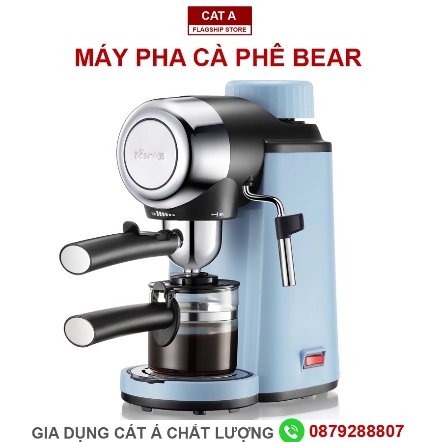 Máy pha cà phê Espresso Bear tự động kích thước nhỏ gọn thanh lịch nhiều tính năng Gia dụng Bear