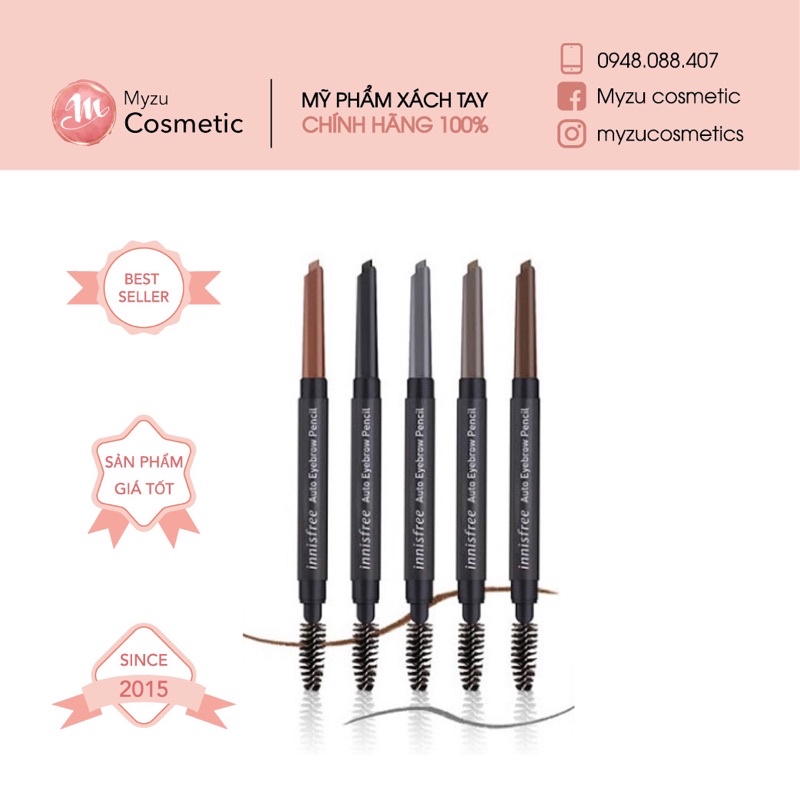 Chì kẻ mày Innisfree Auto Eyebrow Pencil