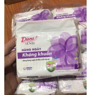Băng vệ sinh Diana Sensi hàng ngày kháng khuẩn gói 20 miếng ( mẫu mới )