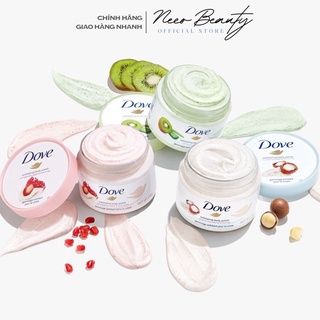 Tẩy Da Chết Toàn Thân Dove - Hàng Chính Hãng - Mùi Lựu, Kiwi, Macca - Mềm mịn da, không bị rát, đau da, sáng da TDC body