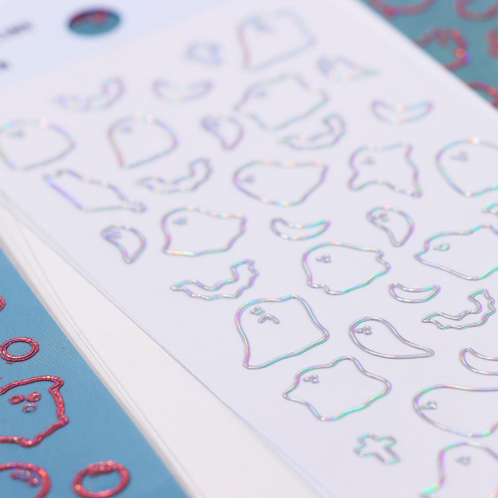 Miếng Dán Trang Trí Móng Tay Màu Trong Suốt Hình Hoạt Hình Dễ Thương DIY