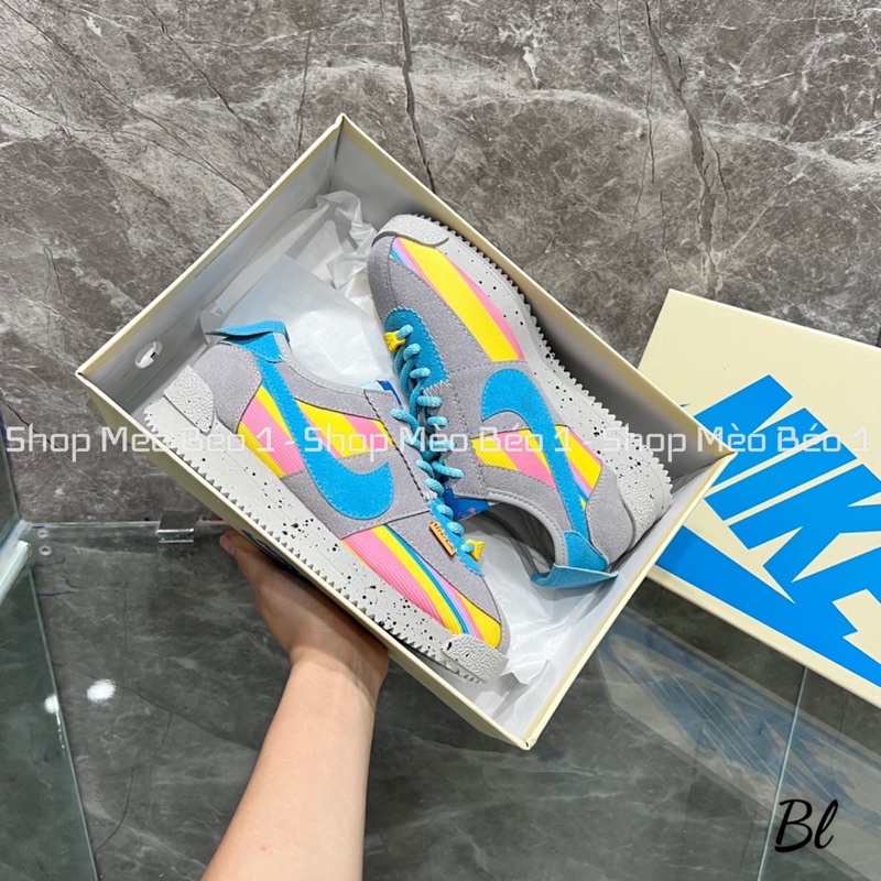 Giày thể thao sneaker jordan pha màu kẻ fullbox
