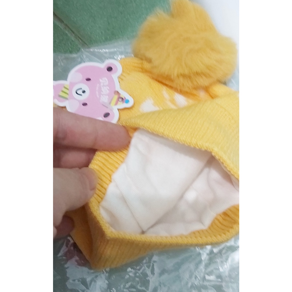 Nón Len Cho Bé Sơ Sinh Đến 18 Tháng, Mũ Len 2 Cục Bông Cho Bé Thị Nắng Store