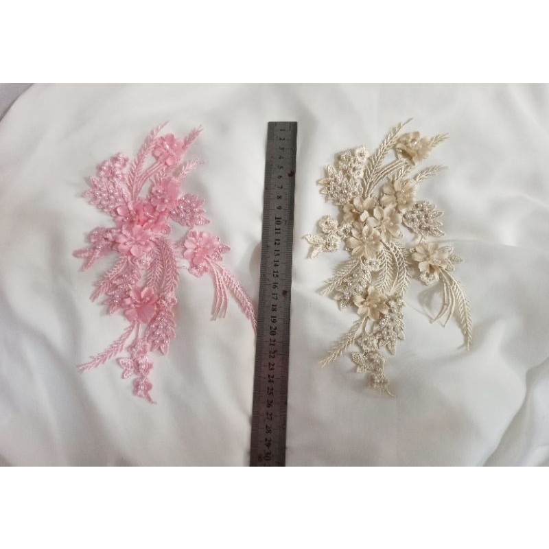 Hoa 3D trang trí - Hoa trang trí áo dài phụ kiện