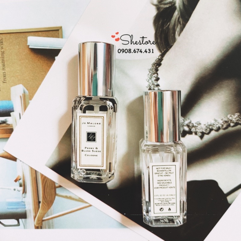 NƯỚC HOA JO MALONE WOOD SAGE & SEA SALT, PEONY & BLUSH SUEDE, ENGLISH PEAR & FREESIA 9ML DẠNG XỊT NOBOX