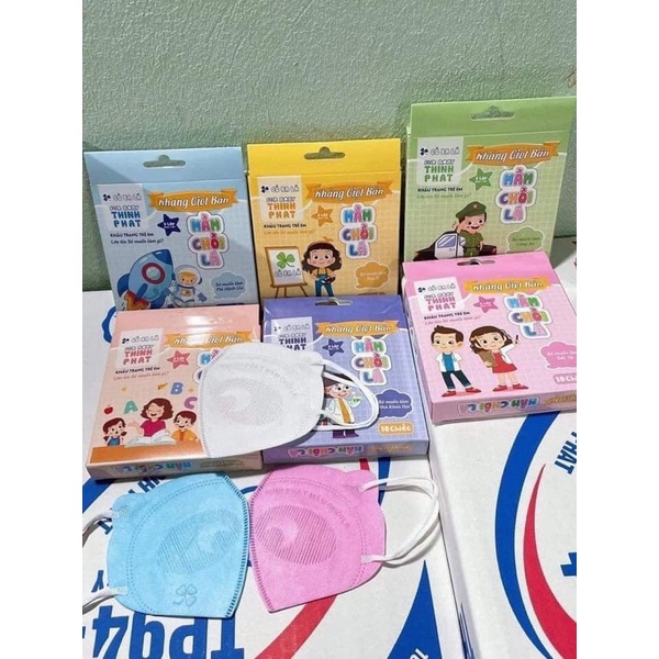 HỘP 10 CHIẾC KHẨU TRANG GẤU MẦM CHỒI LÁ THỊNH PHÁT SIZE 4-10 TUỔI | BigBuy360 - bigbuy360.vn