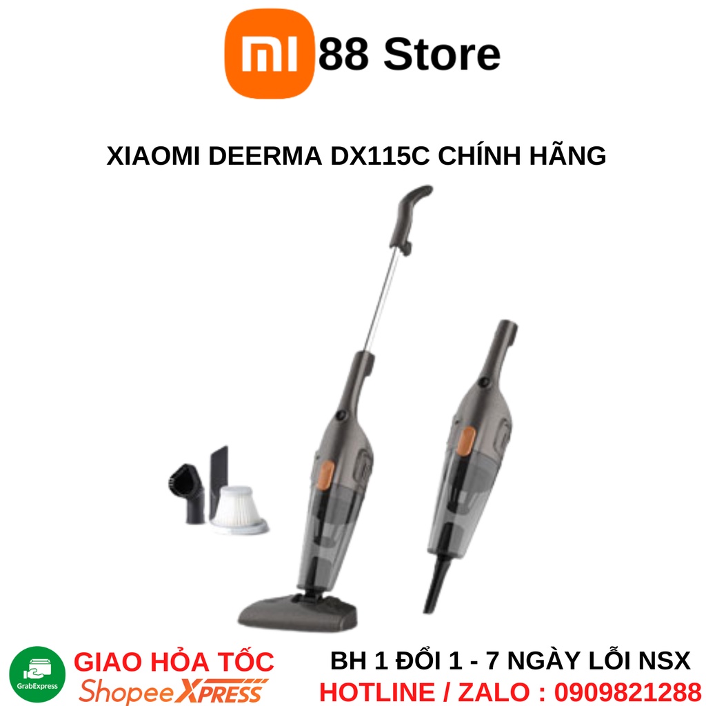 Máy Hút Bụi Cầm Tay Có Dây Xiaomi Deerma DX115C 3 ĐẦU NỐI THAY THẾ Chính Hãng Fullbox