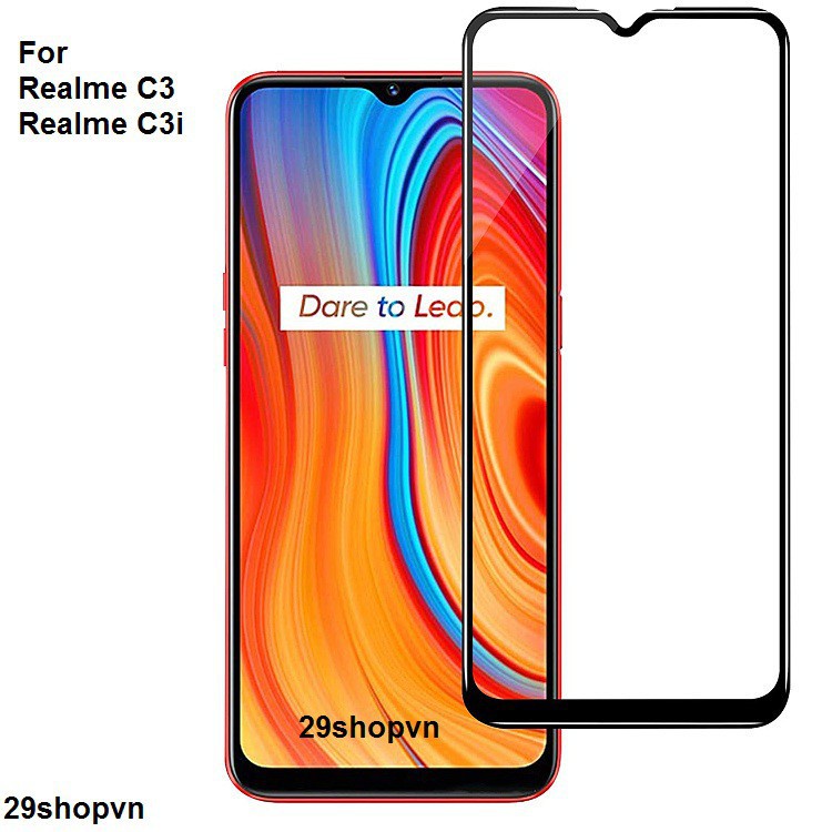 Cường lực realme c35 c30 c33 5G 10 9 pro c21 c12 5 pro narzo 50 2 3 neo gt 7 7i 8i 9i q2 q3 full màn tổng hợp Kính [OG]
