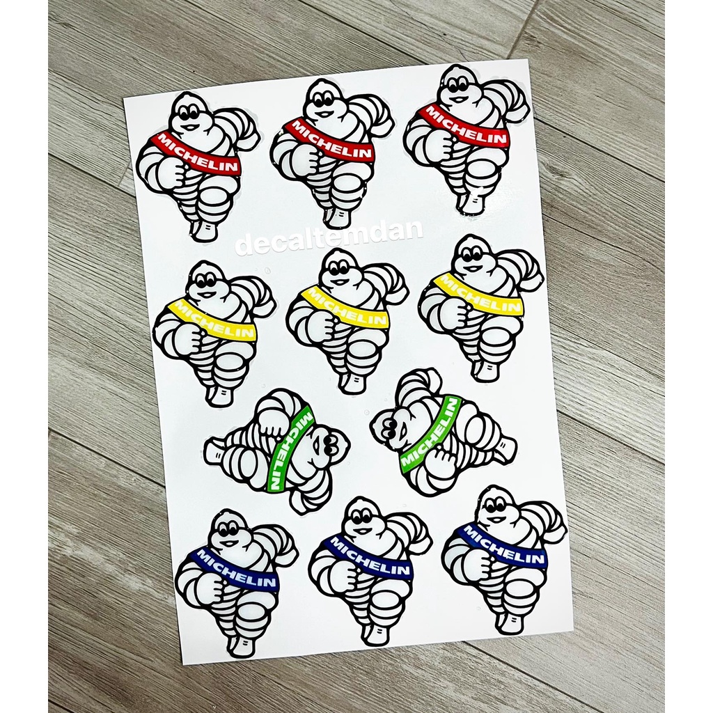 DDXM - V11BN - DECAL TEM NỔI HÌNH MICHELIN, STICKER MICHELIN DÁN TRANG TRÍ