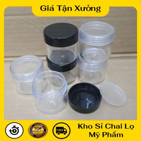 Hủ Đựng Kem ❤ TRÙM SỈ ❤ Hũ nhựa trong 30g,50g có lót đựng kem, chiết mỹ phẩm , phụ kiện du lịch