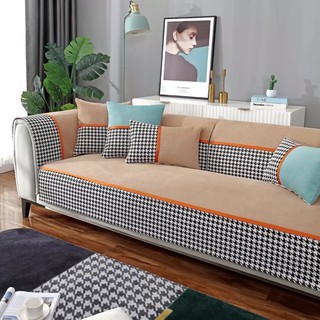 bọc sofa nỉ mềm kẻ 706 size 70*70cm