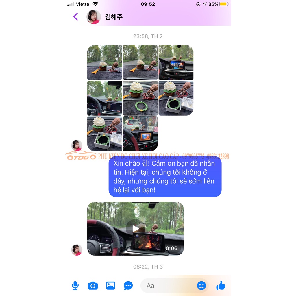 Set Tượng Phật Gốm Và Mộc Liên Hoa , Đồ Trang Trí Ô Tô, Xe Hơi