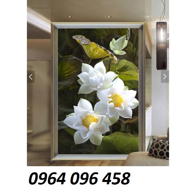 gạch ốp tường 3d mẫu tranh hoa sen - 09BV | BigBuy360 - bigbuy360.vn
