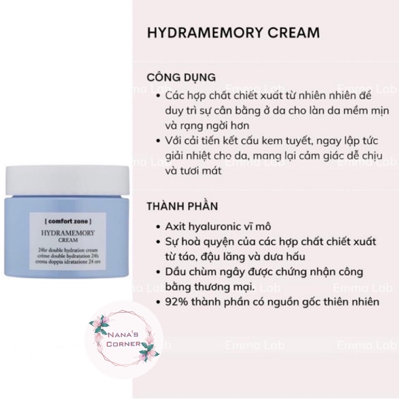 Kem Dưỡng Ẩm Comfort Zone Hydrameory Cream Gel