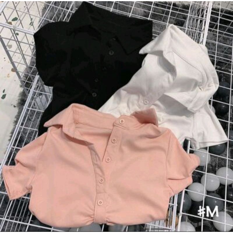 Áo thun cổ sơ mi trụ, nhún cúp ngực lên form cực chuẩn, thấm hút mồ hôi, co giãn 4 chiều, phối cùng với quần tây đều đẹp