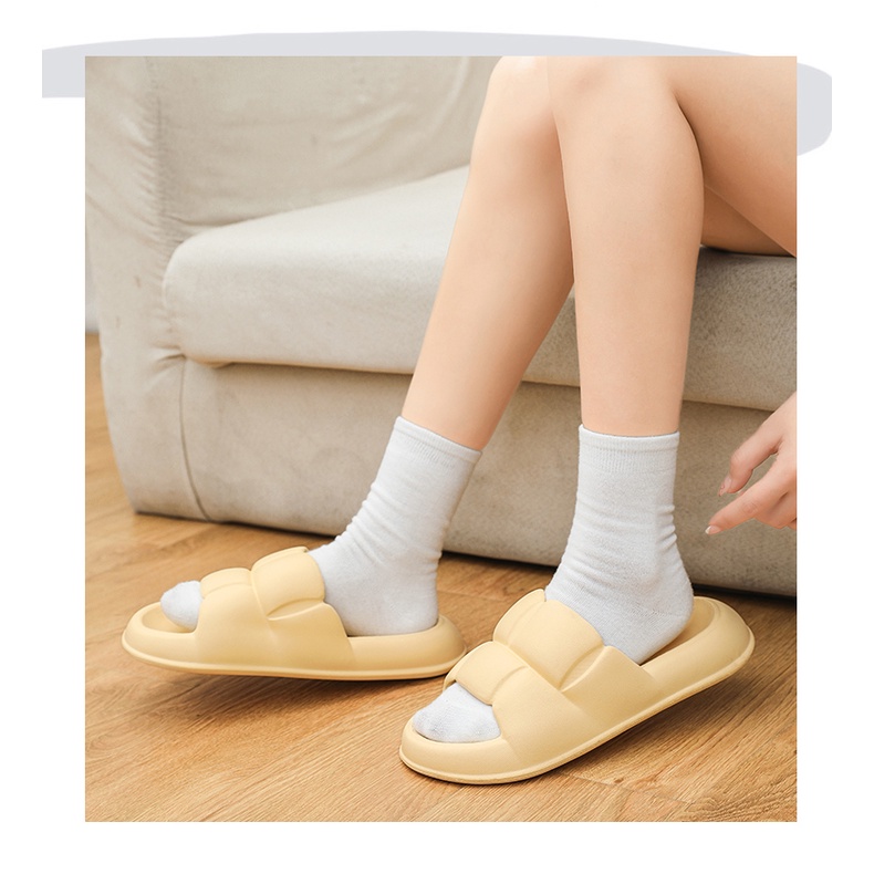 Dép đi trong nhà đế bằng chống thấm nước size 35-46 thời trang cho cặp đôi