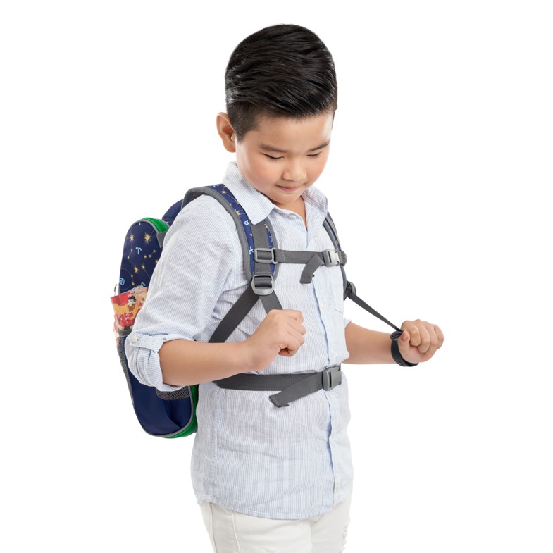 [HOO HOO HA HA!] Ba Lô Chống Gù Lớp Học Mật Ngữ Multi Blue Bravery in hình dễ thương cho bé tiểu học