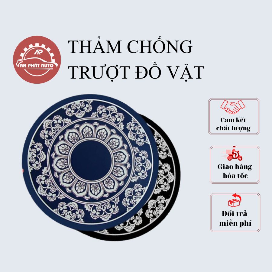 Miếng Lót/Pad Silicon Hoa Văn Hình Tròn Chống Trượt Điện Thoại/Đồ Vật Để Trên Taplo Xe Hơi/ Ô Tô [Hàng Loại Tốt]