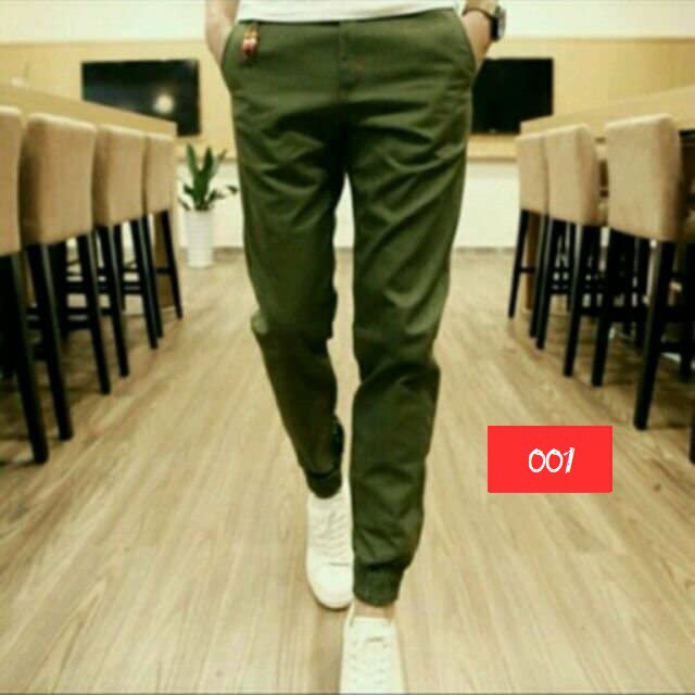 Quần Jogger kaki dây kéo