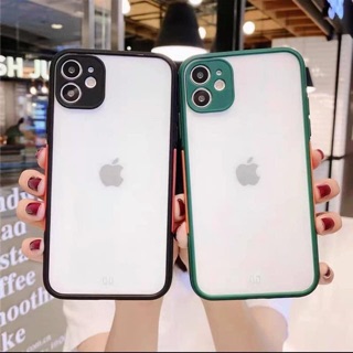 Ốp lưng iPhone basic viền màu bảo vệ camera và chống bẩn