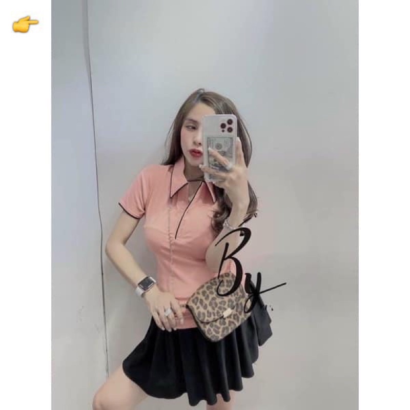 Áo thun borip cổ trụ ôm body - alohastore1