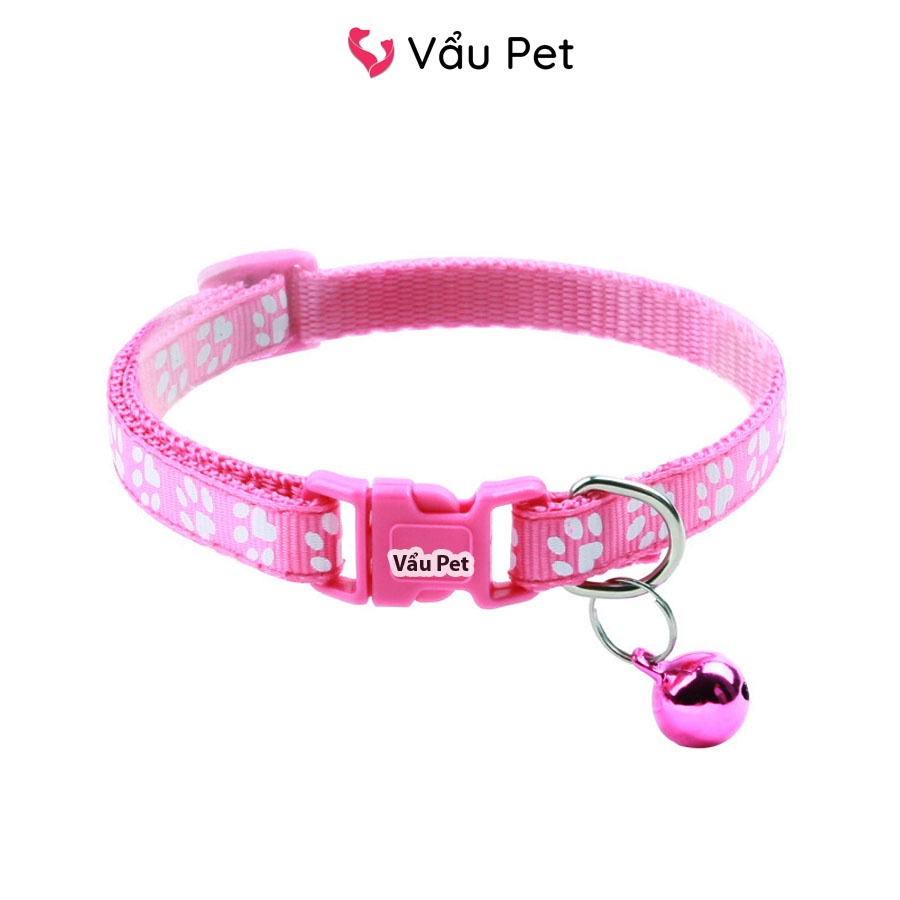 Vòng Cổ Cho Chó Mèo Chuông Bấm In Hình Dấu Chân - Vòng Đeo Cổ Cho Chó Vẩu Pet Shop