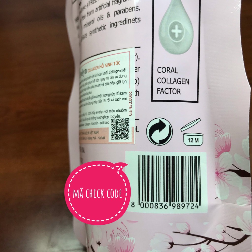 Kem ủ tóc collagen evelyn 500ml siêu mượt tại nhà chính hãng CT41