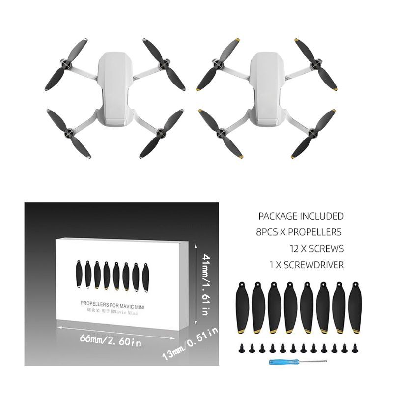 [Mã TOYDEC hoàn 20K xu đơn 50K] Set 8 Cánh Quạt Cho Dji Mavic Mini Drone 4726f Kèm Phụ Kiện Chuyên Dụng