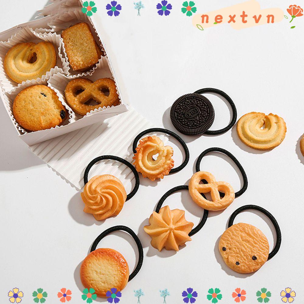 Dây Buộc Tóc Co Giãn Hình Bánh Quy Sáng Tạo Dễ Thương