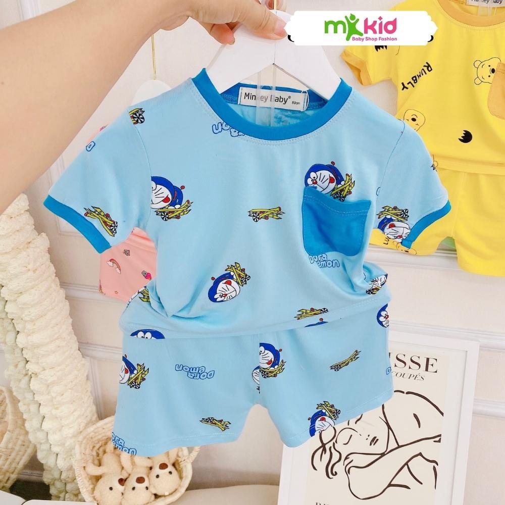 Bộ Cộc Tay Cho Bé Trai Bé Gái 6-26KG 💖FREE SHIP💖 Bộ Thun Lạnh CộcTay  siêu mềm mịn thoáng mát cho bé