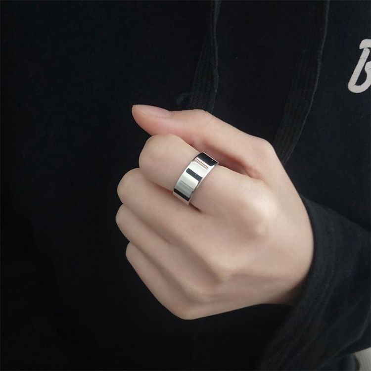 Nhẫn Hình Lưỡi Dao Màu Tối Phong Cách Hip Hop Harajuku Thời Trang Cho Nam Và Nữ