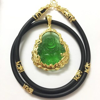 Vòng cổ nam mạ vàng công nghệ cao mặt xanh siêu đẹp