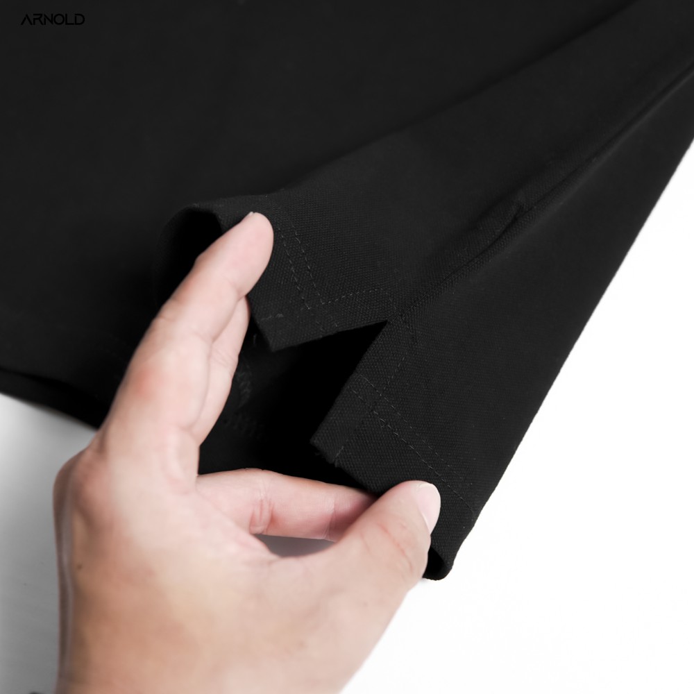 [Mã LTP50 giảm 50000 đơn 150000] Áo thun polo nam cổ bẻ màu đen vải cá sấu Cotton trẻ trung, thoáng mát - Arnold | BigBuy360 - bigbuy360.vn