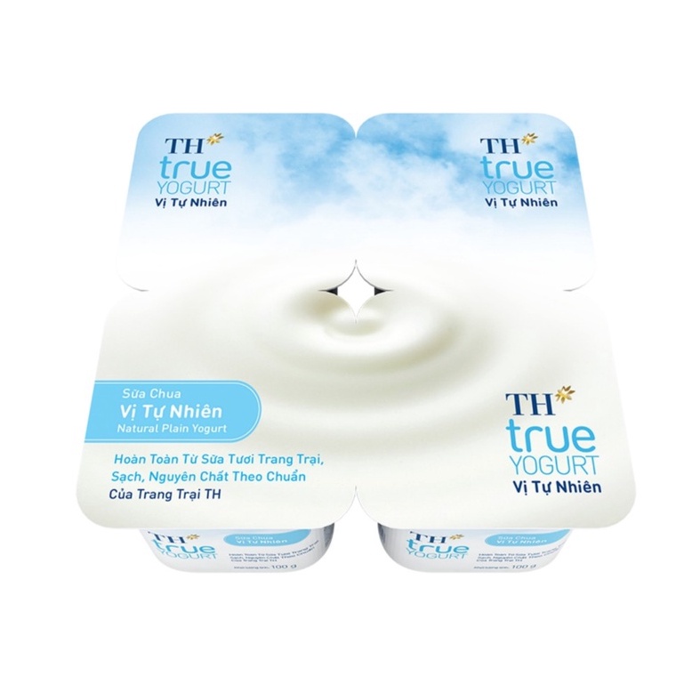 Sữa Chua TH True Milk Đủ Vị - Vỉ 4 Hộp x 100gr