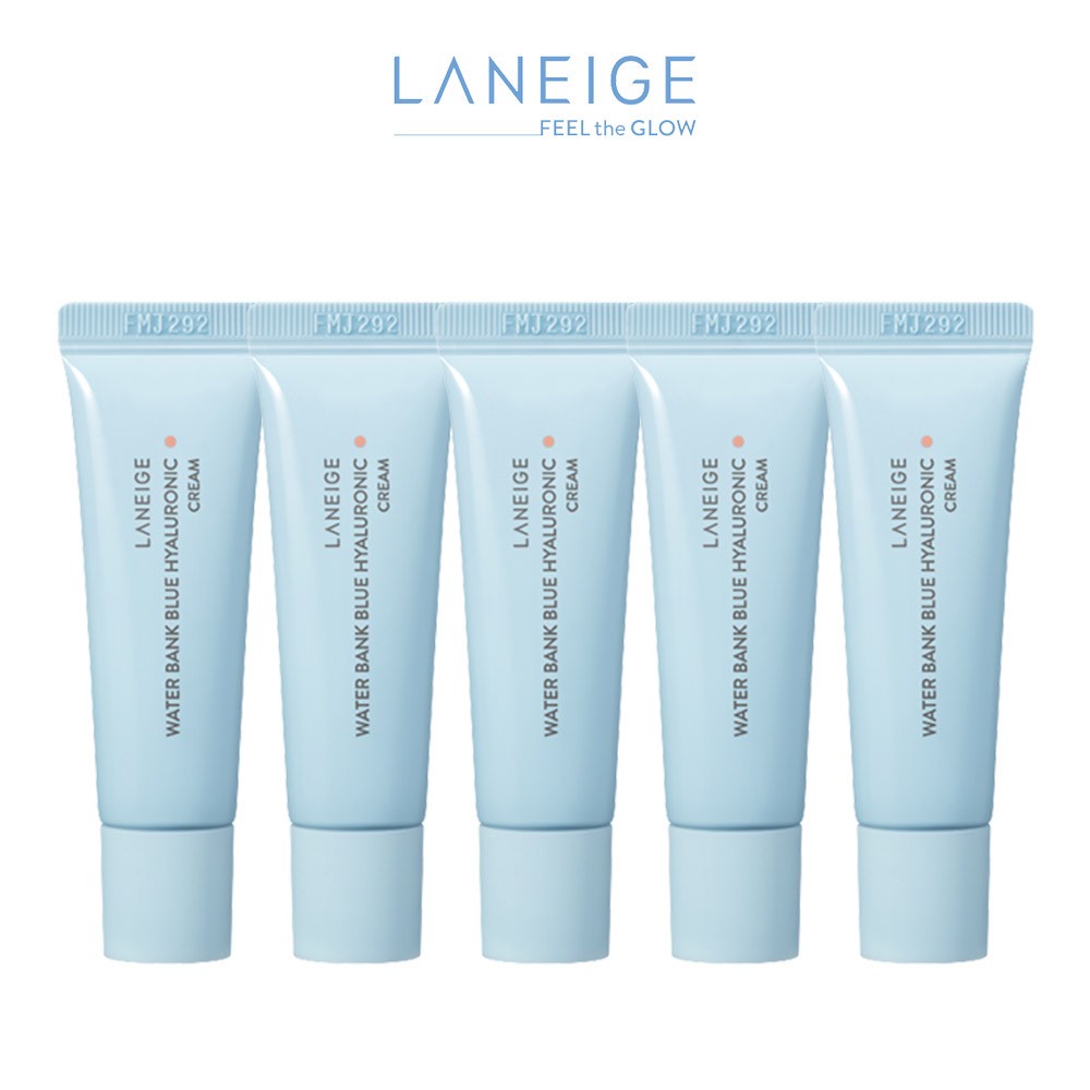 [HB gift] Bộ 5 Kem Dưỡng Ẩm Dành Cho Da Khô Và Da Nhạy Cảm Laneige Water Bank Blue HA Cream Dry 10mlx5