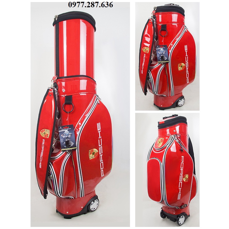 Túi gậy golf Poscher đựng 14 - 16 gậy da PU cao cấp chống nước chống bụi shop GOLF PRO TM055