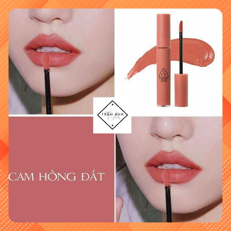 Son kem 3ce velvet lip tint Going right _ cam hồng đất rất tây