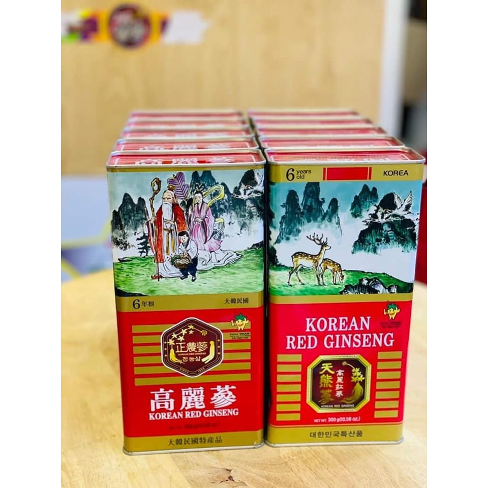 HỒNG SÂM CỦ KHÔ 300g  6 NĂM TUỔI HÀN QUỐC