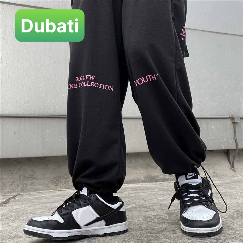 QUẦN JOGGER NAM NỮ UNISEX CHẤT NỈ DÀY DA CÁ ỐNG SUÔNG RỘNG THÊU CHỮ YOUTH RÚT DÂY HÀN QUỐC NEW - DUBATI FASHION
