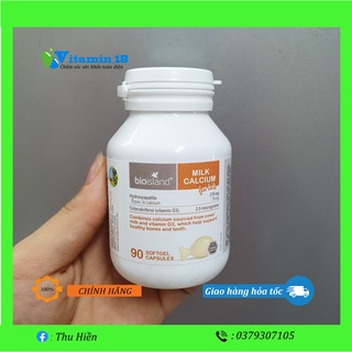 Canxi Milk Bioisland 90 viên cho bé từ 7 tháng - mẫu mới