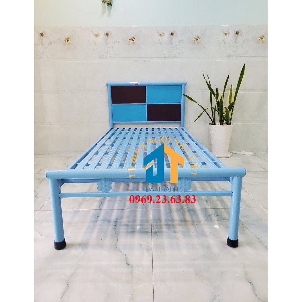 Giường sắt kích thước ngang 1M2 dài 2M – GS40 mẫu đơn giản, tiện dụng | BigBuy360 - bigbuy360.vn