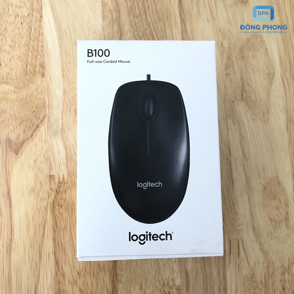 Chuột Có Dây Logitech B100 Chính Hãng